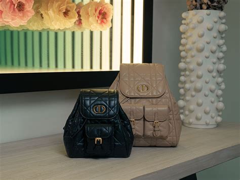 dior black calfskin backpack|Introducing the Luxe Yet Practical Dior Caro Backpack.